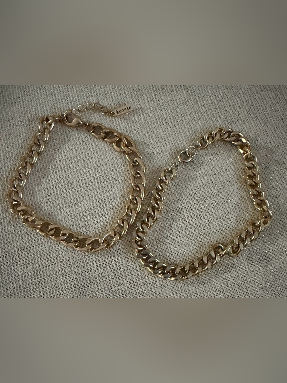 Two GoldTone Chain Link Bracelet